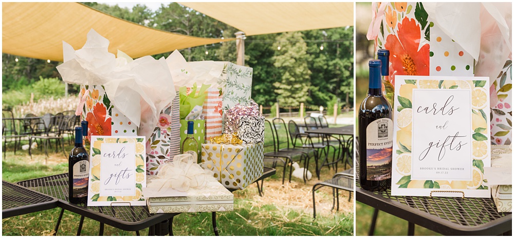 flowery branch wedding photographer photographs a bridal shower at a north Georgia winery 