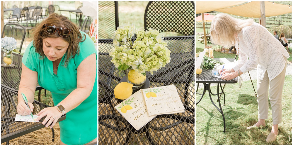 flowery branch wedding photographer photographs a bridal shower at a north Georgia winery 