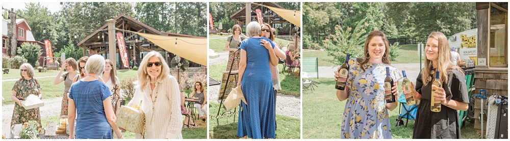 flowery branch wedding photographer photographs a bridal shower at a north Georgia winery 