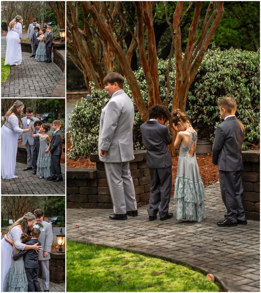 flowery branch photographer photograph bride and groom at a vow renewal at the carl house in auburn georgia 