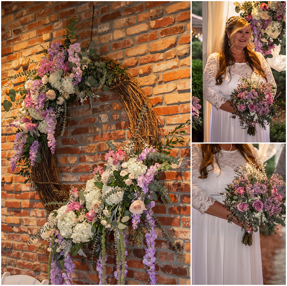 flowery branch photographer photograph bride and groom at a vow renewal at the carl house in auburn georgia 