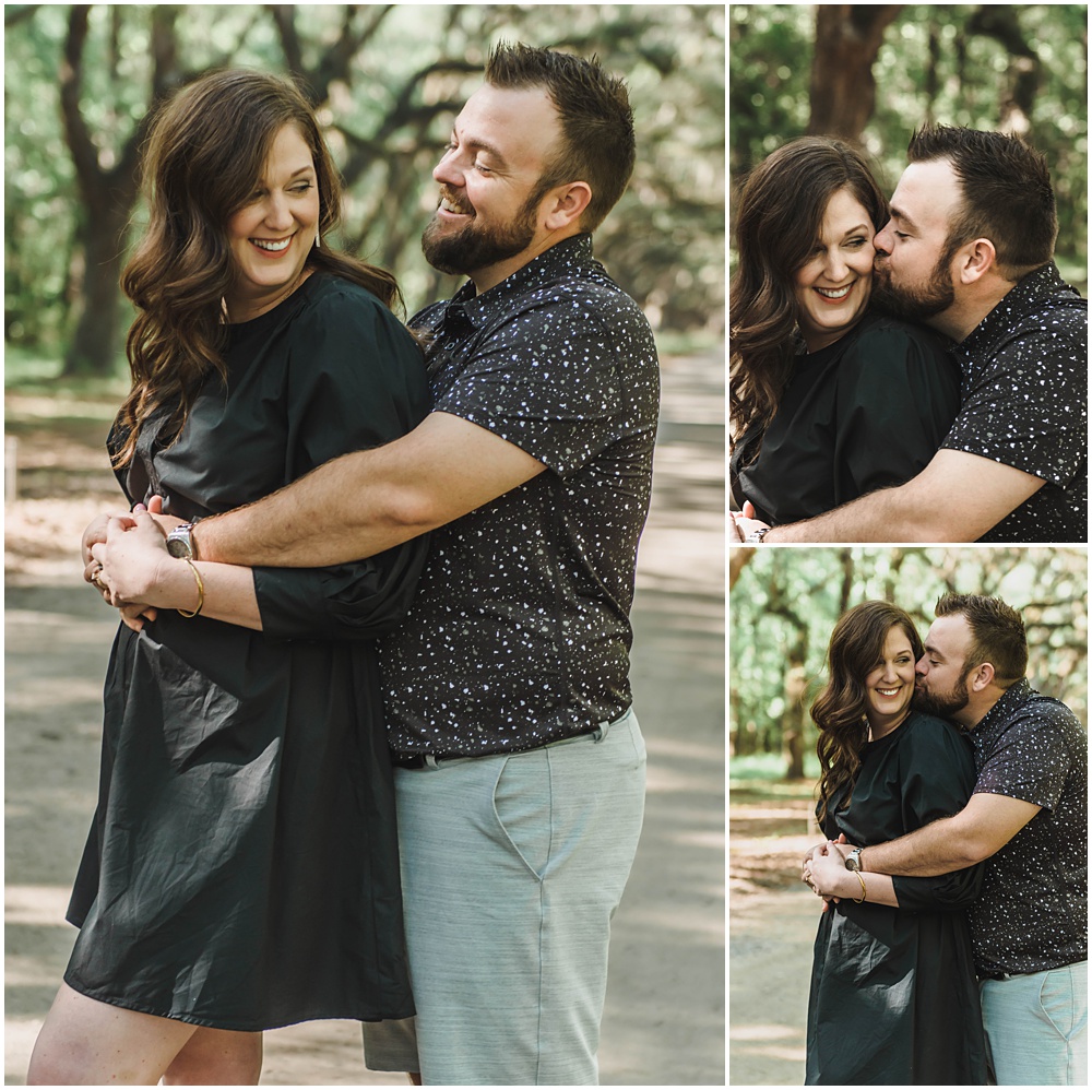 Atlanta wedding photographer photographs engagement session at wormsloe plantation in Savannah, Georgia 