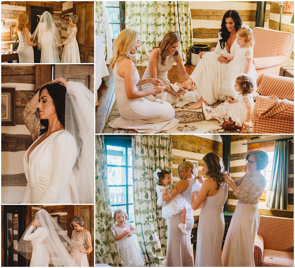 bride getting ready at half mile farm venue in highland north carolina. photo by Paul Ashton Photography 