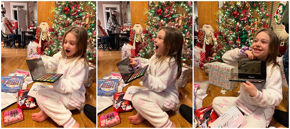 opening gifts on Christmas morning