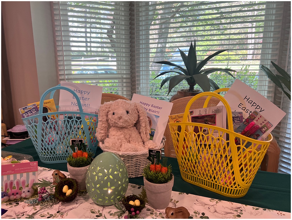 easter baskets from nana in flowery branch 