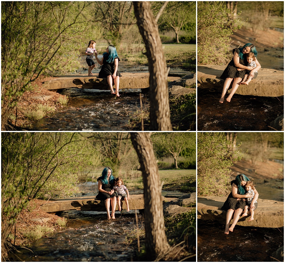 mom and toddler pose for mommy and me session at gerrard landing park for Flowery Branch photographer 