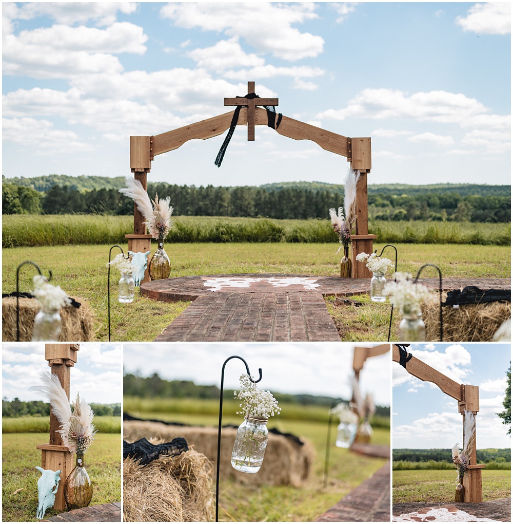 North Georgia photographer photographs the ceremony location of a small country wedding in the mountains