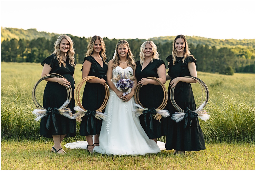 North Georgia photographer photographs the Bride and her Bridesmaids before the ceremony