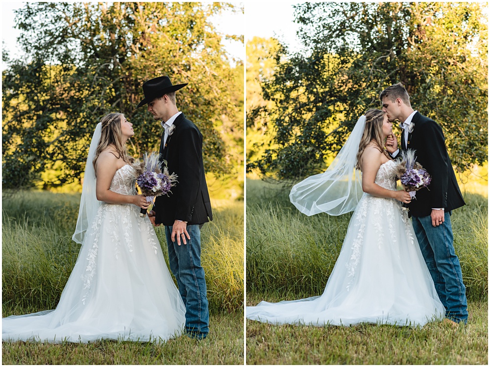 North Georgia photographer photographs the Bride and Groom after the wedding ceremony